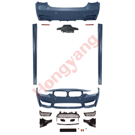 Car Front Bumper Side Skirt BodyKit for Bmw 3 Series F30 F35 Modified to M3 2013-2018 All Mesh Style