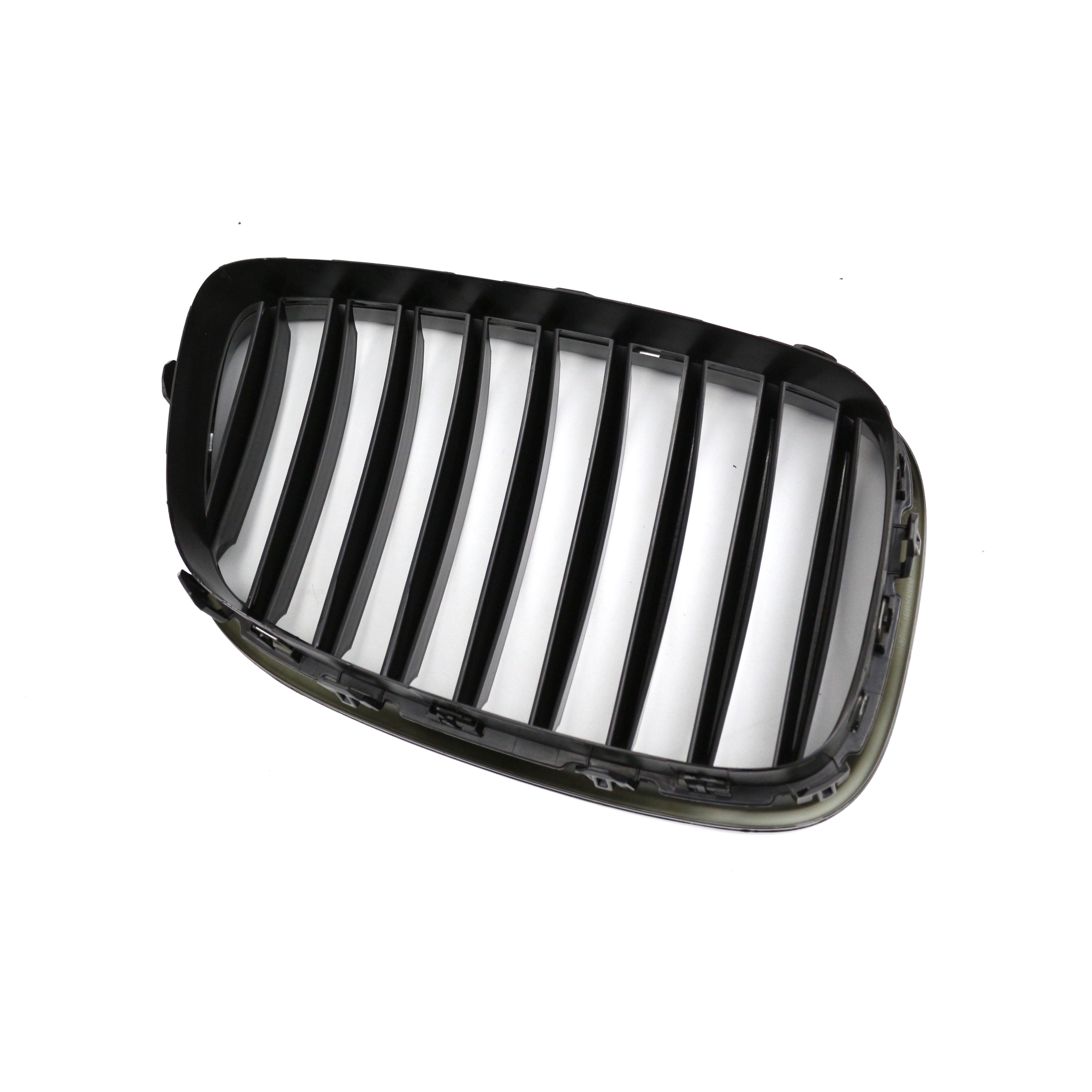 Automotive Matte Black Dual Slat Insert Front Bumper Mesh Radiator Grille Car Grille Fit for BMW Series 5 F07 2009-2016