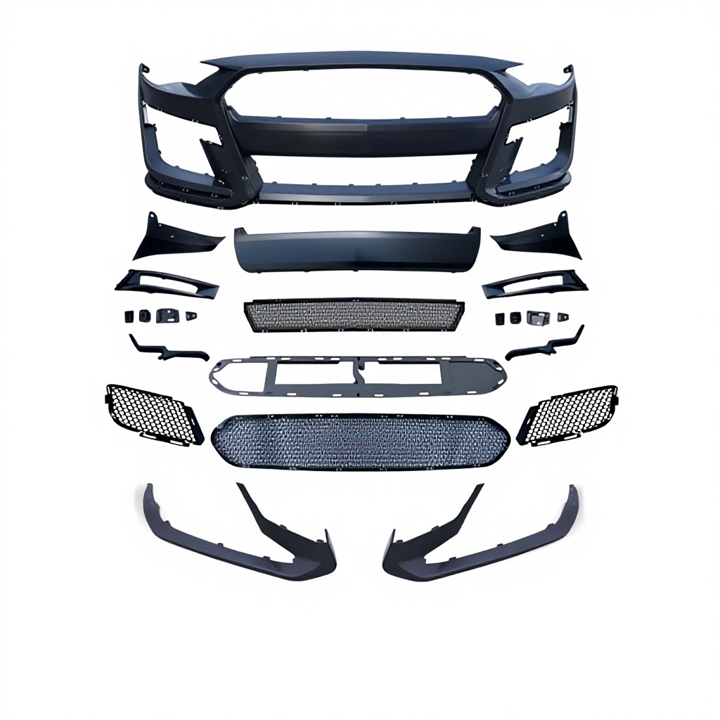 Car Auto Spare Parts Front Bumper Assy Grille Bodykit for FORD MUSTANG GT500 2015 2016 2017
