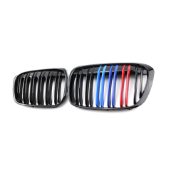 Factory Price Auto Accessories Double Slat Carbon Look/M Color Car Front Bumper Grill for BMW X1Series F48 2015-IN