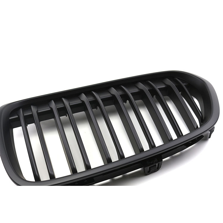 Auto Parts Dealers Matte Black Dual Slat Front Bumper Mesh Radiator Grille Car Front Grille Fit for BMW F52 2016-2020