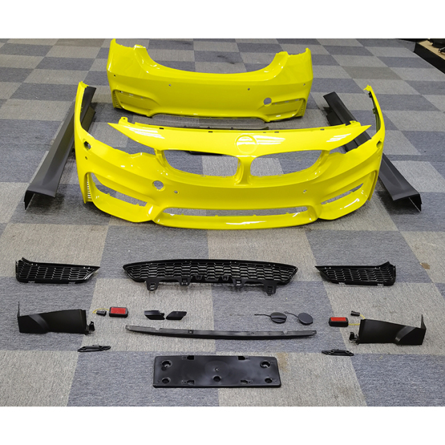 Facelift Kit Car Bumper Hood Side Skirt Fender Exhaust Pipe for BMW 4 Series F32 Upgrade to M4 Car Bodykit Modification