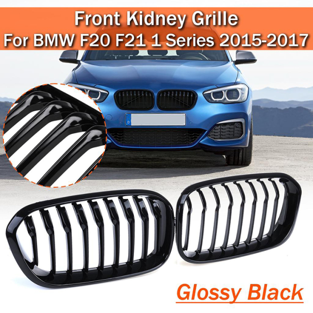 Car Accessories Car Grille for BMW 1 Series F20 2015-2017 Single Slat Gloss / Matte Black