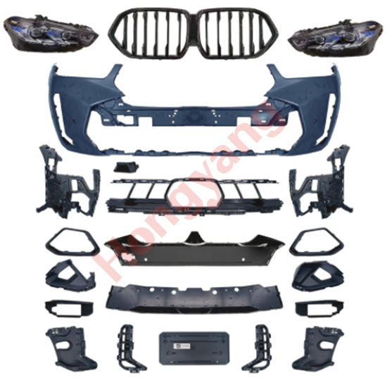 Car Auto Spare Parts Front Bumper Assy Grille Front Lip Spoiler Bodykit for BMW X6 Series G06 2020-2022 Modified to M-Tech 2023+,www.hongyangcorp.com,Car Auto Spare Parts Front Bumper Assy Grille Front Lip Spoiler Bodykit for BMW X6 Series G06 2020-2022 Modified to M-Tech 2023+