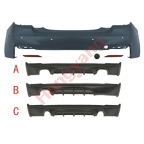 Vehicle Spare Parts Car Rear Bumper Assy Rear Diffuser Bodykit for BMW 2 Series F22 Modified to M-Tech 2014-2019