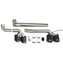 Car Body Kit Rear Bumper Assy Exhaust Pipe for BMW 3Series E92 Modified to M3 2006-2013 Dual Interface Carbon Fiber