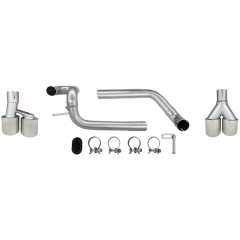 Auto Spare Parts Car Rear Bumper Assy Exhaust Pipe Silver Bodykit for BMW 5 Series E60 Modified to M5 2004-2010 Stainless Steel