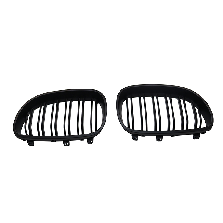 Car Auto Part Matte Black Dual Slat Front Bumper Mesh Grille Car Front Grille Fit for BMW 5 Series E60 2003-2010,www.hongyangcorp.com,Car Auto Part Matte Black Dual Slat Front Bumper Mesh Grille Car Front Grille Fit for BMW 5 Series E60 2003-2010