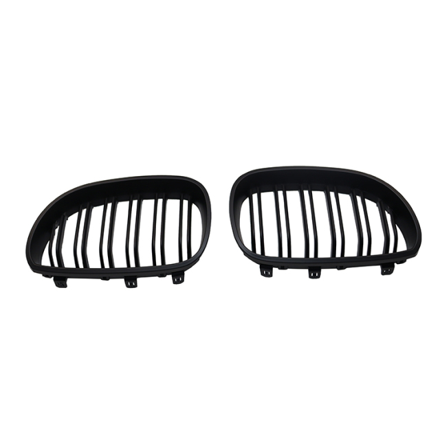 Car Auto Part Matte Black Dual Slat Front Bumper Mesh Grille Car Front Grille Fit for BMW 5 Series E60 2003-2010,www.hongyangcorp.com,Car Auto Part Matte Black Dual Slat Front Bumper Mesh Grille Car Front Grille Fit for BMW 5 Series E60 2003-2010