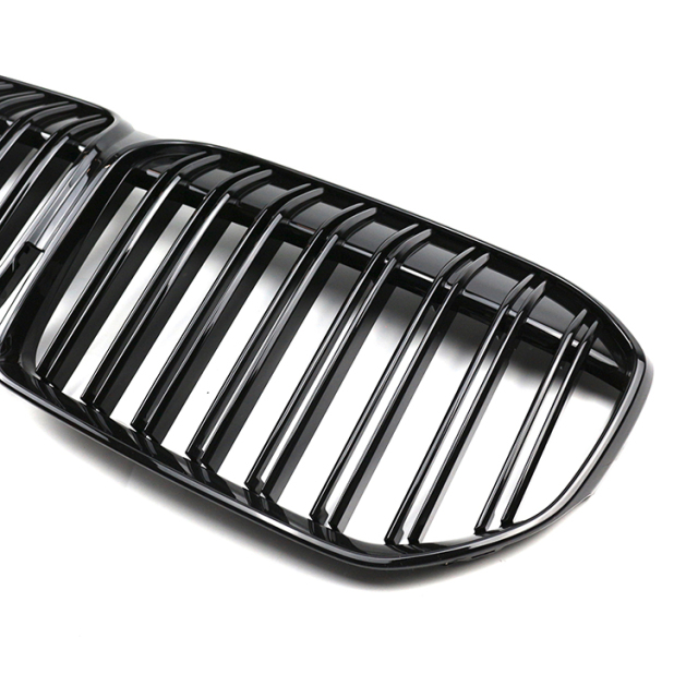 Gloss Black Double Slat Replacement Custom Repair Front Bumper Mesh Grille Car Front Grille for BMW 7 Series G11/G12 2019-IN