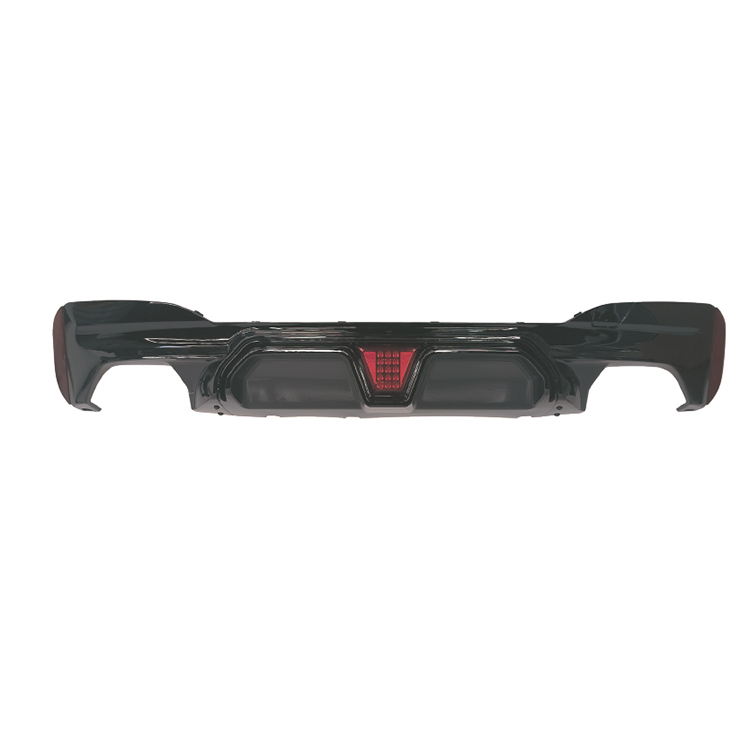 Auto Parts Car Rear Bumper Rear Diffuser With Lamp for BMW 5 Series G30 G38 Modified to M5 2018-2023 A.Gloss Black/B.Carbon Look