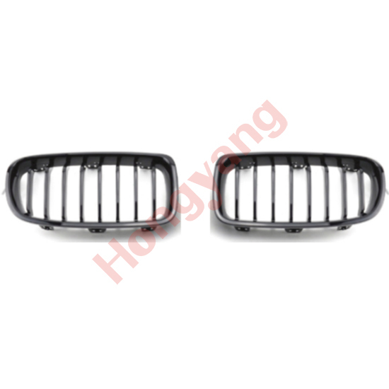 Auto Parts Matte Black LED Front Bumper Mesh Radiator Grille Car Front Grille Fit for BMW Series 3 F30 2012