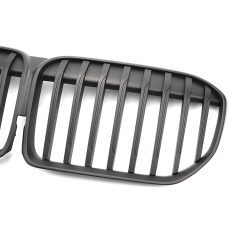 Auto Ornaments Gloss Black Single Slat Front Bumper Mesh Radiator Shutter Grille Car Front Grille Fit for BMW G11 2015