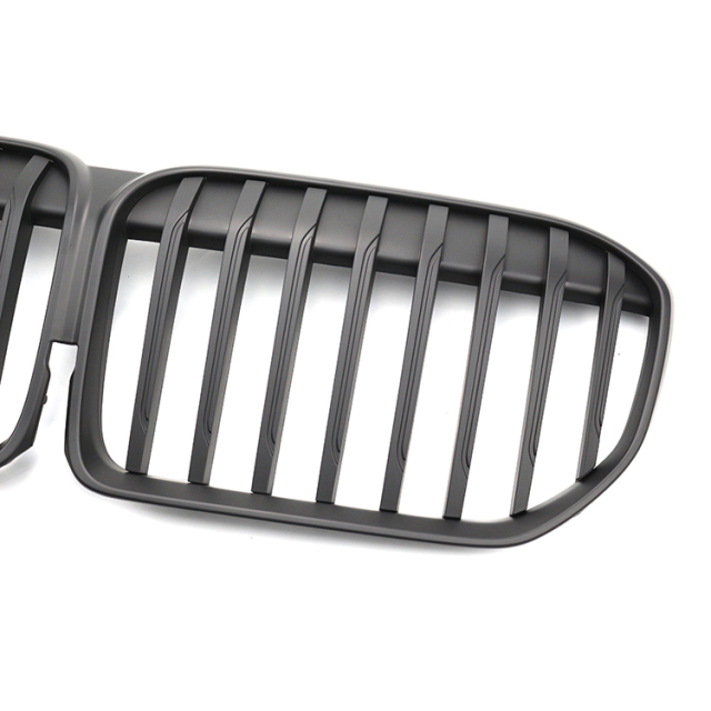 Auto Ornaments Gloss Black Single Slat Front Bumper Mesh Radiator Shutter Grille Car Front Grille Fit for BMW G11 2015