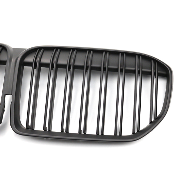 Matte Black Dual Slat Aftermarket Front Bumper Mesh Guard Grille Car Front Grille Fit for BMW 7 Series G11/G12 2019-IN