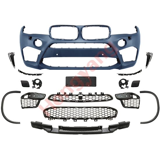Car Auto Spare Parts Front Bumper Assy Grille Front Lip Spoiler Bodykit for BMW X5 Series F15 Modified to X5M 2013-2018,www.hongyangcorp.com,Car Auto Spare Parts Front Bumper Assy Grille Front Lip Spoiler Bodykit for BMW X5 Series F15 Modified to X5M 2013-2018