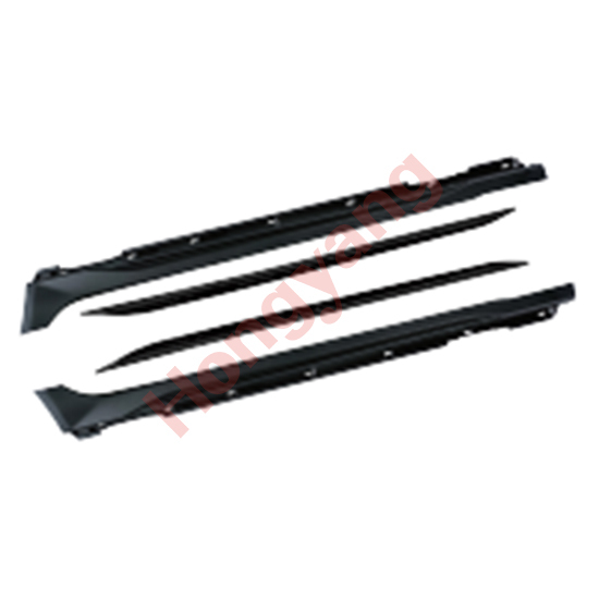 Car Auto Spare Parts Bodykit Long Side Skirts for Audi A7 Upgrade to RS7 2019 2020 2021 2022 2023