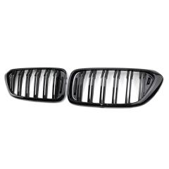 Car Accessories Bumper Grille for BMW 6 Series G32 GT 2017-IN Double Slat Gloss Black