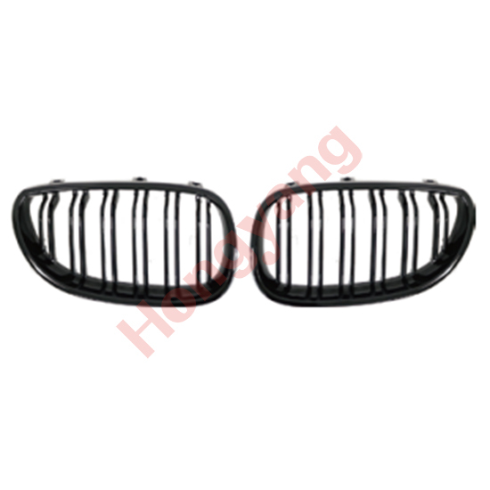 Auto Accessory Chrome Dual Slat Front Bumper Mesh Radiator Grille Car Front Grille Fit for BMW Series 5 E60 2003-2010