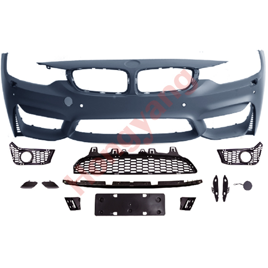 Auto Spare Parts Car Front Bumper Assy Bodykit for BMW 4 Series F32 F33 F36 Modified to M4 2014-2019 With Fog Lamp Hole Style