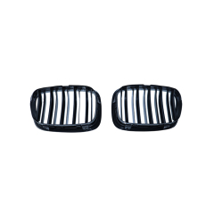 Best Car Accessories Car Front Grille Double Slat Gloss/Matte Black Carbon Look for BMW 5 Series E39 2002-2004