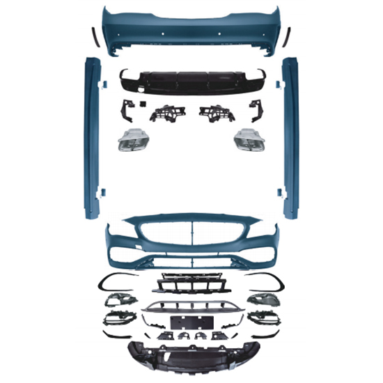 Auto Parts Car Rear Bumper Grille Side Skirt Car Body Kits for Mercedes Benz Class CLA W117 Upgrade to AMG45 2013-2019,www.hongyangcorp.com,Auto Parts Car Rear Bumper Grille Side Skirt Car Body Kits for Mercedes Benz Class CLA W117 Upgrade to AMG45 2013-2019