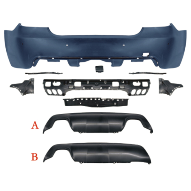 Auto Spare Parts Car Rear Bumper Assy Rear Diffuser Bodykit for BMW 5 Series E60 Modified to M-Tech 2008-2010