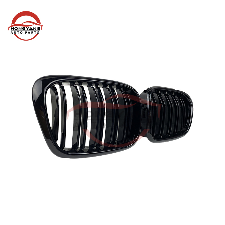 Car's Matte Black Single Slat Front Bumper Mesh Protector Radiator Grille Car Grille Fit for BMW Series 5 E39 2002-2004