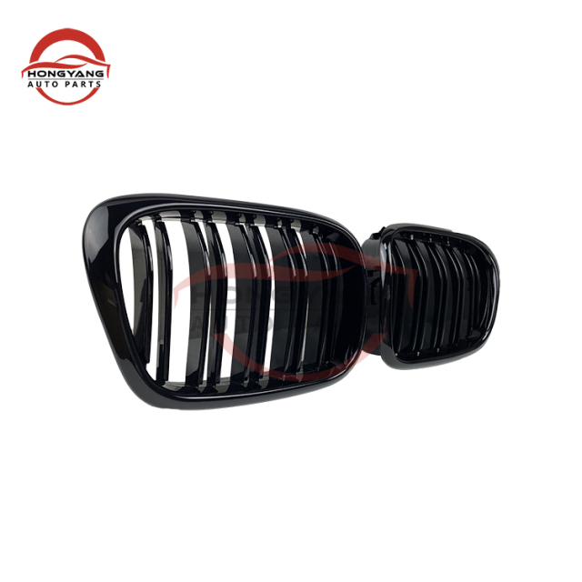 Car's Matte Black Single Slat Front Bumper Mesh Protector Radiator Grille Car Grille Fit for BMW Series 5 E39 2002-2004