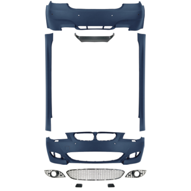 Auto Spare Parts Car Front Bumper Assy Grille Front Lip Spoiler Bodykit for BMW 5 Series E60 Modified to M5 2004-2007