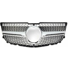 Car Front Grille for Benz GLK X204 2013-2015 Diamond GTR Original Black Silver,www.hongyangcorp.com,Car Front Grille for Benz GLK X204 2013-2015 Diamond GTR Original Black Silver