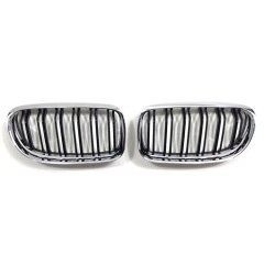 Car Decoration Accessories Double Slat Chrome Gloss Black Car Grills for BMW 3 Series E90 2008-2011 2009,www.hongyangcorp.com,Car Decoration Accessories Double Slat Chrome Gloss Black Car Grills for BMW 3 Series E90 2008-2011 2009