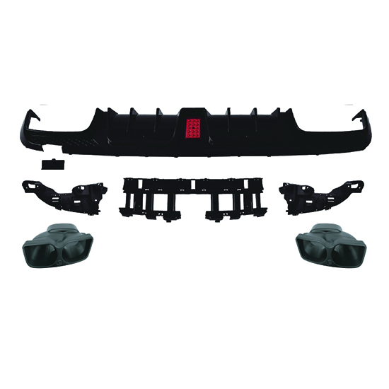 Auto Parts Car Rear Bumper Exhaust Pipe With Rear Diffuser for Mercedes Benz Class C C205 Upgrade to 2015-2021For B-Brabus,www.hongyangcorp.com,Auto Parts Car Rear Bumper Exhaust Pipe With Rear Diffuser for Mercedes Benz Class C C205 Upgrade to 2015-2021For B-Brabus