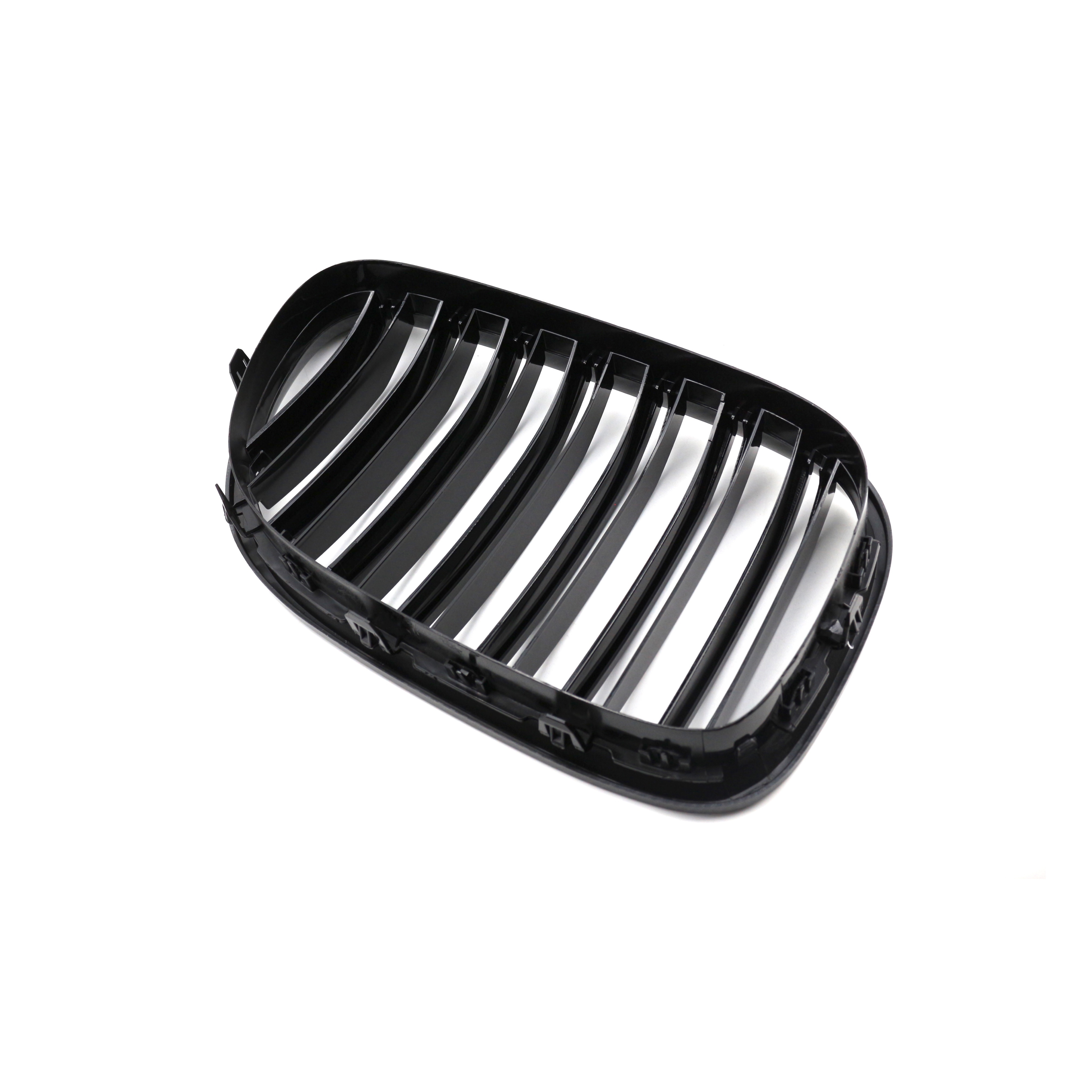 Car Exterior Accessories Car Front Bumper Grill for BMW 7 Series F01 2008-2014 Double Slat Gloss Black/Carbon Look