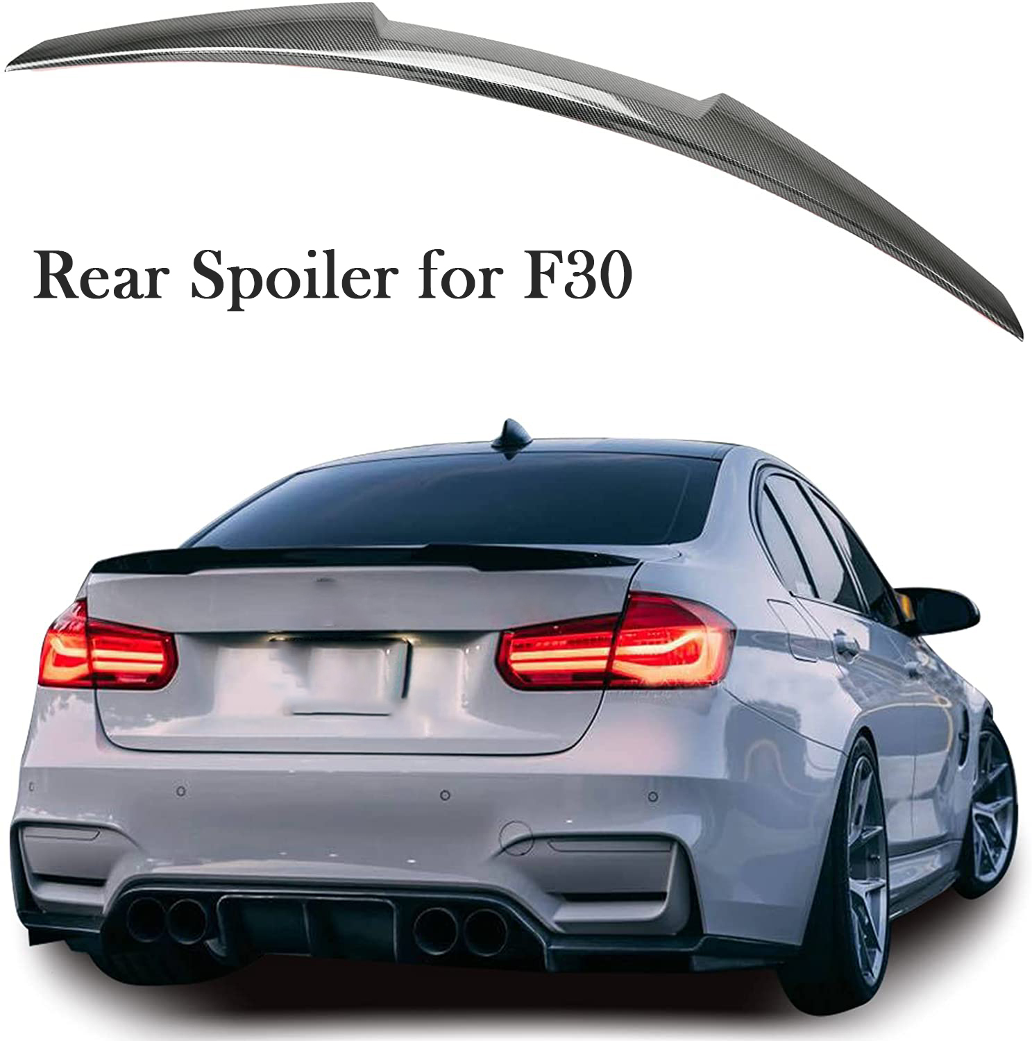 Car Exterior Accessories MP M4 PSM Style Gloss Black Rear Spoiler for BMW 3 Series F30 2012-2019