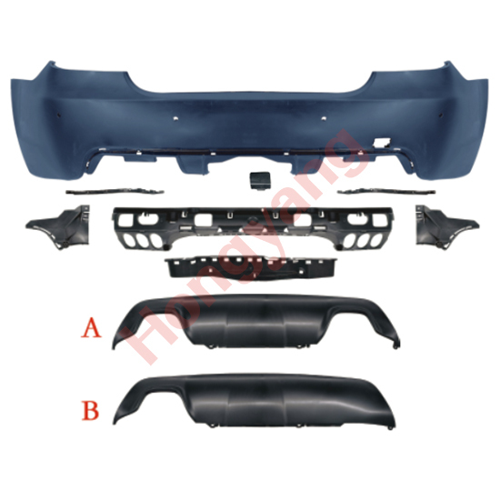 Auto Spare Parts Car Rear Bumper Assy Rear Diffuser Bodykit for BMW 5 Series E60 Modified to M-Tech 2004-2010