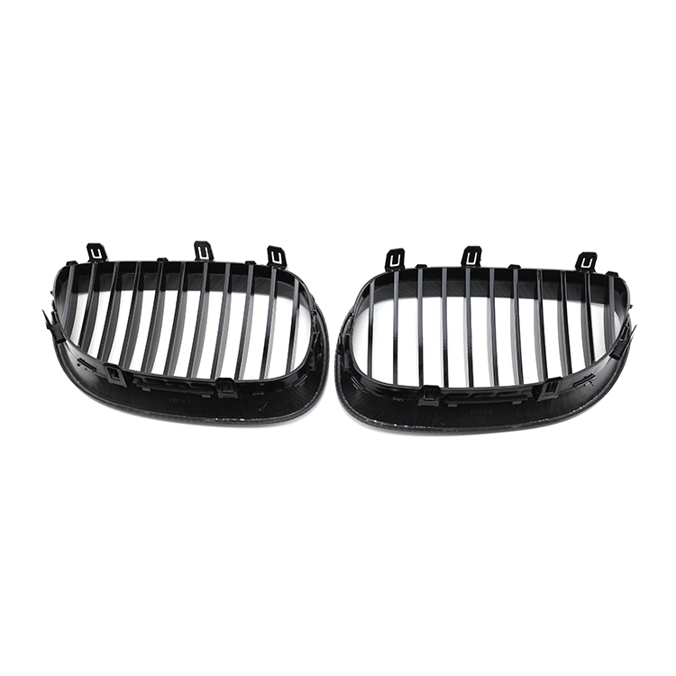 Modified Matte Black Single Slat Front Bumper Grille for BMW 5Series E60 2003-2010