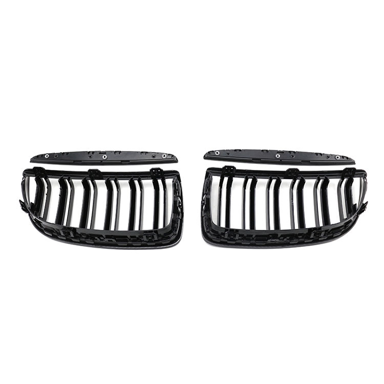 Auto OEM Parts Matte Black Dual Slat Front Bumper Mesh Aftermarket Grille Car Front Grille Fit for BMW Series 3 E90 2005-20