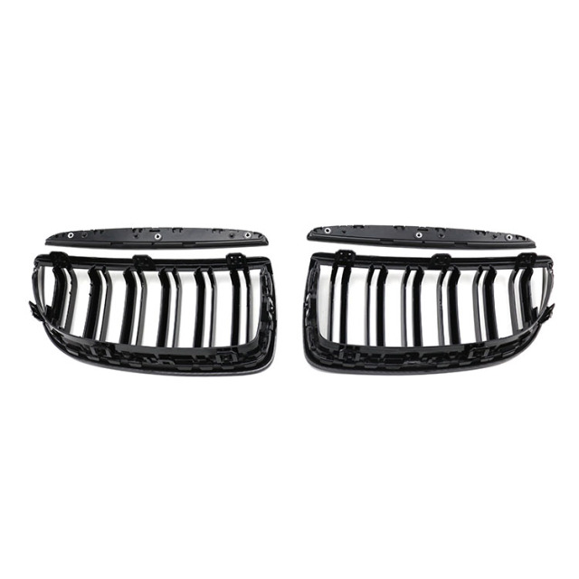 Auto OEM Parts Matte Black Dual Slat Front Bumper Mesh Aftermarket Grille Car Front Grille Fit for BMW Series 3 E90 2005-20