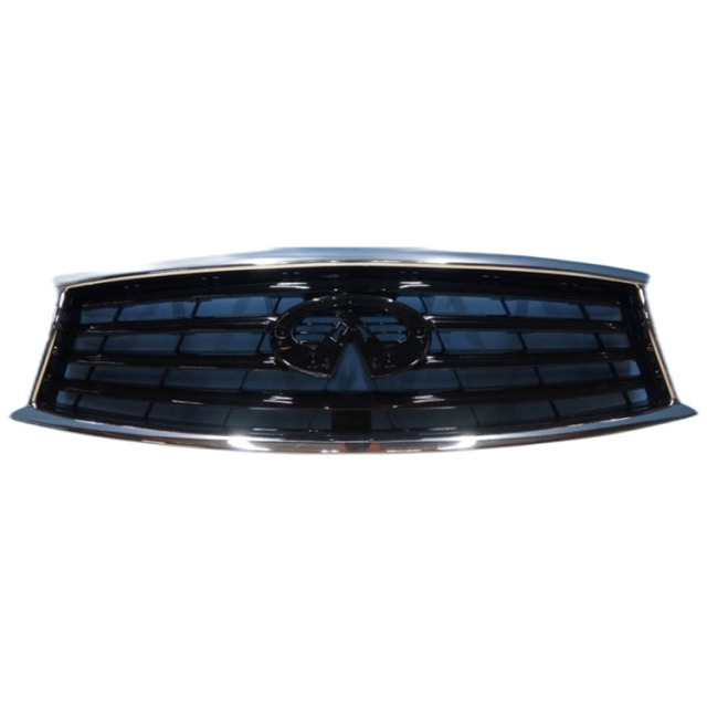 Auto Accessories Car Grille Front Bumper Grille 3.5L Black Inside+Chrome Frame for Infiniti QX70 2014-2017 62070-3EV1B