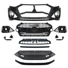 Car Auto Spare Parts  Bodykit Front Bumper Assy for Audi A4 Upgrade to RS4 2021 2022 2023 2024,www.hongyangcorp.com,Car Auto Spare Parts  Bodykit Front Bumper Assy for Audi A4 Upgrade to RS4 2021 2022 2023 2024