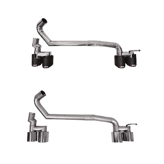 Car Body Kit Rear Bumper Exhaust Pipe for BMW F30 F35 Modified to M3 2013-2015 Carbon Fiber&Stainless Steel for Dual Interface