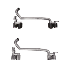 Car Body Kit Rear Bumper Exhaust Pipe for BMW F30 F35 Modified to M3 2013-2015 Carbon Fiber&Stainless Steel for Dual Interface