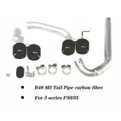 Silver Exhaust B48 Pipe Stainless Steel Tail Throat for BMW 3 Series F30 F35 2012-2018