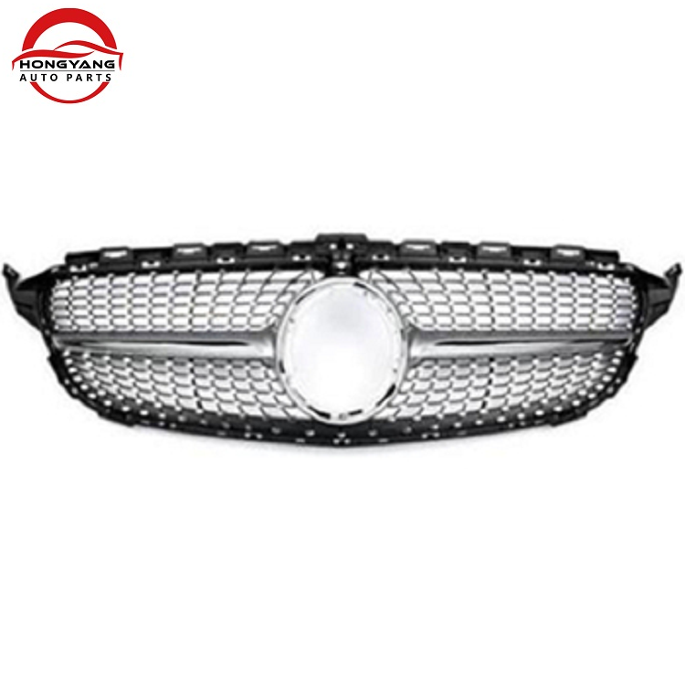 Auto Parts Car Front  Grille for Mercedes Benz W205 C W205 2019-IN Diamond Silver High Configuration,www.hongyangcorp.com,Auto Parts Car Front  Grille for Mercedes Benz W205 C W205 2019-IN Diamond Silver High Configuration