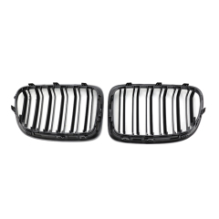 ABS Material Auto Parts Double Slat Gloss/Matte Black Carbon Look Chrome Car Front Grille for BMW X1 Series E84 09-16,www.hongyangcorp.com,ABS Material Auto Parts Double Slat Gloss/Matte Black Carbon Look Chrome Car Front Grille for BMW X1 Series E84 09-16