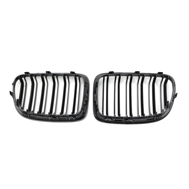 ABS Material Auto Parts Double Slat Gloss/Matte Black Carbon Look Chrome Car Front Grille for BMW X1 Series E84 09-16,www.hongyangcorp.com,ABS Material Auto Parts Double Slat Gloss/Matte Black Carbon Look Chrome Car Front Grille for BMW X1 Series E84 09-16