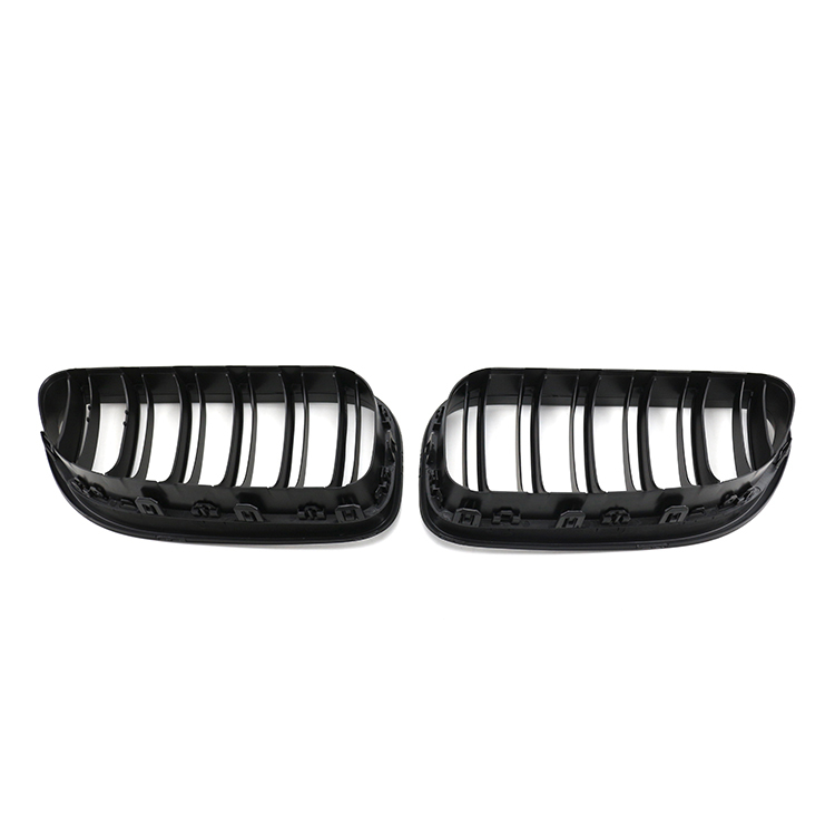 Car Modified Kits Double Slat Matte Black Front Bumper Mesh Guard Grille Car Front Grille for BMW 6 Series F12 F06 2012-2016