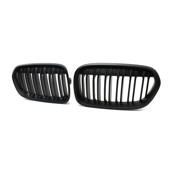 Auto Parts Dealers Matte Black Dual Slat Front Bumper Mesh Radiator Grille Car Front Grille Fit for BMW F52 2016-2020