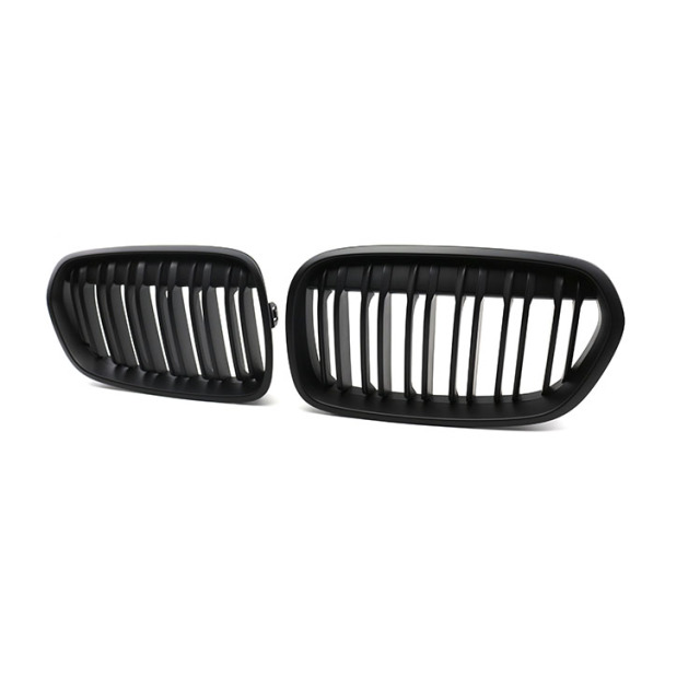 Auto Parts Dealers Matte Black Dual Slat Front Bumper Mesh Radiator Grille Car Front Grille Fit for BMW F52 2016-2020